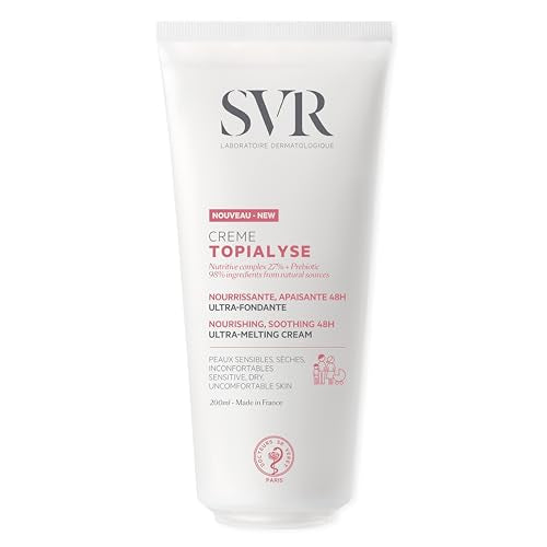 SVR Topialyse Cream - Nourishing & Soothing Face & Body Cream for Dry Sensitive Skin - Moisturizer for Babies (Except Premature), Kids and Adults - Intense Hydration with Shea Butter, 6.7 fl.oz.