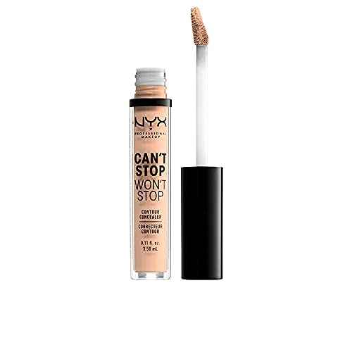 NYX PROFESSIONAL MAKEUP Can't Stop Won't Stop Contour Concealer, 24h Full Coverage Matte Finish - Vanilla