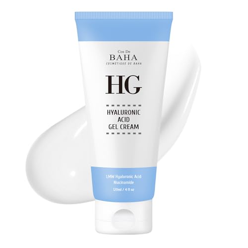 Cos De BAHA Hyaluronic Acid Complex Gel Cream 120ml 4 Fl Oz ? Lightweight Hydrating Gel Cream with Multi-Hyaluronic Complex, Niacinamide & Aloe (45 ml)