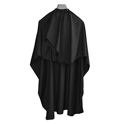 TONGTLETECH 1 Pack Waterproof Hair Cutting Cape Black, Unisex Salon Apron 47x59 Inches