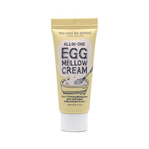 Too Cool For School | All-in-One Egg Mellow Cream 0.5 Fl Oz. | Anti Wrinkle Tightening Firming Moisturizer | 98% Pure Collagen Fiber