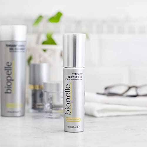 Biopelle Tensage Growth Factor Daily Facial Serum with SCA 15 Biorepair Index, Snail Mucin Serum for Face with Niacinamide, Hyaluronic Acid, and Antioxidants, 1 Oz