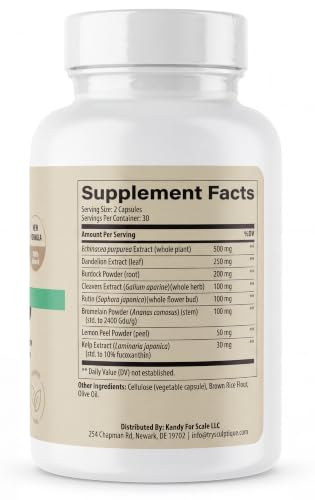 Sculptique Lymphatic Drainage Capsules with Dandelion & Echinacea - 60 Count