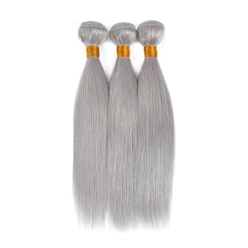 Grey Human Hair Bundles 28-30-32 Inch Straight
