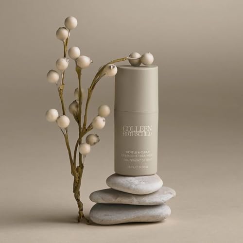COLLEEN ROTHSCHILD Gentle & Clear Overnight Treatment | For Blemish-Prone, Sensitive & Reactive Skin | Treats & Prevents Breakouts | With Salicylic Acid & Niacinamide | Fragrance-Free (0.5 fl oz)