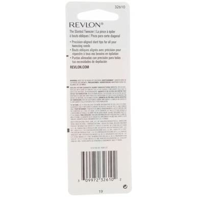 Revlon Stainless Steel Slant Tip Tweezer (Pack of 2)