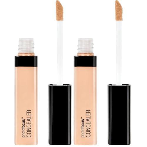 Wet n Wild Photo Focus Concealer, Light Ivory, Under Eyes, Makeup, Blemish, Full Coverage, Lightweight (Pack of 2)