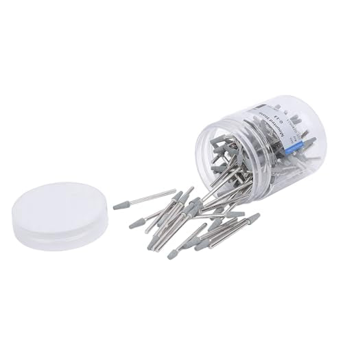 100 Pcs Tapered Nail Drill Bit Quartz Tungsten Steel Professional Round Top Cuticle Clean Drill Bit with Storage Box