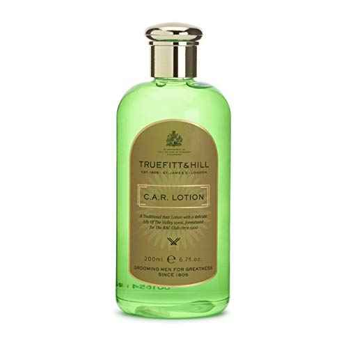 Truefitt & Hill C.A.R. Lotion, Firm Hold Hair Dressing for Windy Days, Suitable for All Hair Types, Lily of the Valley Fragrance, Cleansing Ingredients for Scalp Health- 6.7 oz.