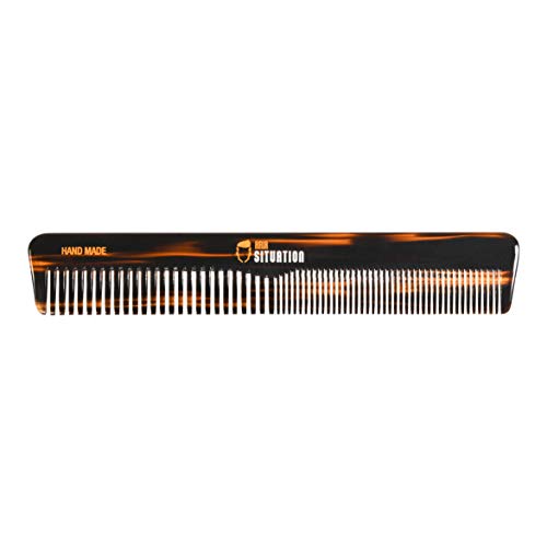 Men's Wet Look Hair Gel & Fine-Wide Tooth Styling Comb Set - Strong Hold, Shine & Precision Grooming