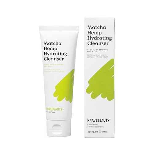 KraveBeauty Matcha Hemp Hydrating Cleanser ? Korean-Inspired Gentle Daily Face Wash, Hydrating & Non-Stripping, Hemp & Matcha, Vegan & Cruelty-Free, 4.05 fl oz