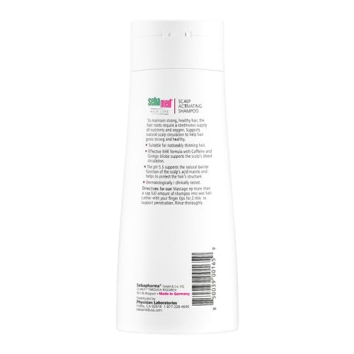 Sebamed Scalp Activating Shampoo for Thinning Hair Supports Natural Hair Growth Helps Fight Hair Loss Dermatologist Recommended 6.8 Fluid Ounces (200 Milliliters) Pack of 2