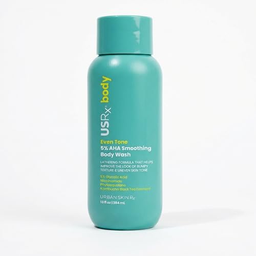 Urban Skin Rx¢ç Even Tone 5% AHA Smoothing Body Wash, Lathering Gel Formula, Deeply Cleanses, Soothes & Improves Appearance of Bumpy Texture, Blemishes & Uneven Skin Complexion, Daily Use, 13 Fl Oz