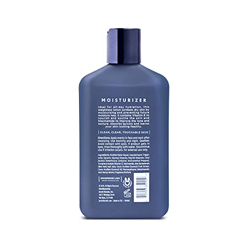 Wooridge Labs Men's Grooming Facial Moisturizer with Vitamin E & Niacinamide - Soothes Freshly Shaved Skin | Lightweight, All-Day Hydration | Non-Greasy | Paraben & Cruelty Free | Made in USA (8 oz)