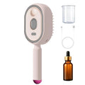 Pink Rechargeable Spray Detangling Hair Brush with Oil Diffuser & Measuring Cup
