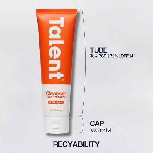 Talent Essential Starter Skincare Set - 90 Day Supply, Korean Skincare, EWG Verified, Fragrance-Free Daily Cleanser (3.0 oz) & Moisturizer (2.5 oz)