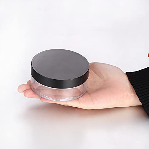 2-Pack 50g Plastic Powder Containers | Travel Makeup Jars