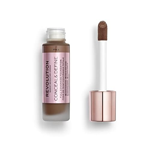 Makeup Revolution Conceal and Define Concealer, Full Coverage & Matte Finish, C17.5 for Dark/Deep Skin Tones, Vegan & Cruelty-Free, 0.7 Fl Oz