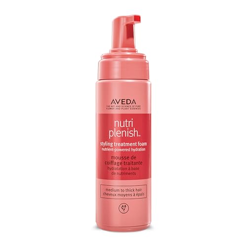 Aveda Nutriplenish Styling Treatment Foam | Soft Hold Styling Foam for Medium to Thick Dry Hair | Hydrates and Nourishes | 94% Naturally Derived*, 6.7 Fl Oz