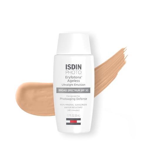 ISDIN Eryfotona Ageless Sunscreen Zinc Oxide and 100% Mineral Tinted Sunscreen SPF 50