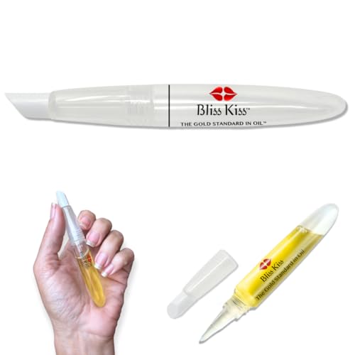 Bliss Kiss Refillable Cuticle Oil Pen with Cuticle Pusher - 1 Pack