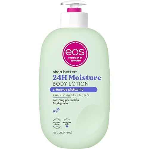eos Shea Better Body Lotion- Cr?me de Pistachio, 24-Hour Moisture Skin Care, Lightweight & Non-Greasy, Made with Natural Shea, Vegan, 16 fl oz