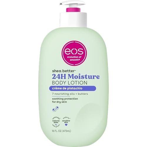 eos Shea Better Body Lotion- Cr?me de Pistachio, 24-Hour Moisture Skin Care, Lightweight & Non-Greasy, Made with Natural Shea, Vegan, 16 fl oz