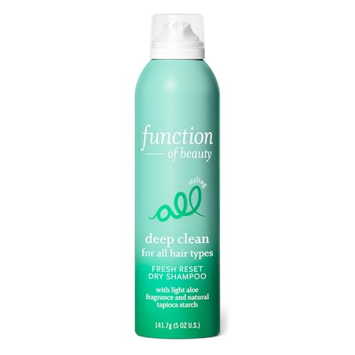Function of Beauty Deep Cleaning Dry Shampoo for Normal to Oily Hair - Talc-Free Dry Shampoo with No Visible Residue - Lightweight, Volumizing & Fast-Absorbing for Excess Oil, Sweat & Odor