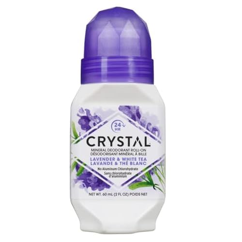 Crystal Mineral Deodorant Roll-On, Lavender & White Tea 2.25 oz (Pack of 12)