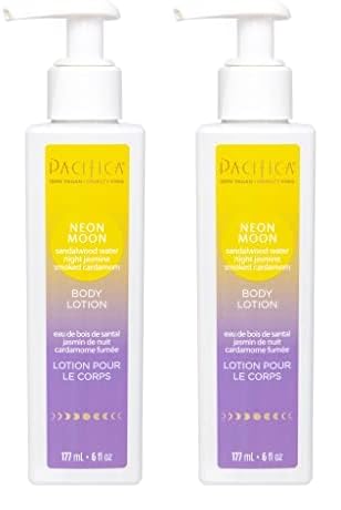 Pacifica Beauty | Neon Moon Body and Hand Lotion | Lightweight, Hydrating |Nourishing Shea Butter + Sunflower Oil | Non-Greasy | Moisturizer for Dry Skin | Vegan + Cruelty Free (Pack of 2)