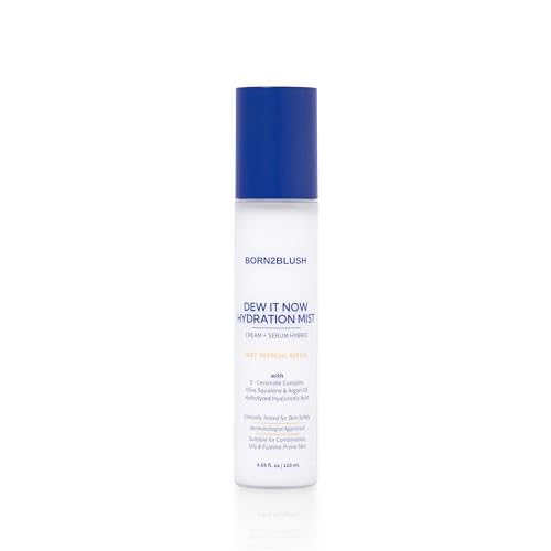 Dew It Now Hydration Mist | Hydrating Face Mist Toner Spray with 5-Ceramide Complex, Argan Oil & Squalane | Lightweight Barrier Repair Mist for Dewy, Glowy Skin | Sensitive Skin Safe | 120ml