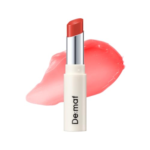 De:maf Demaf Gloss Balm, Moisturizing Hydrating Lip Gloss Balm; Sheer Tint, Buildable Colour, Glossy Shine, Non-Sticky, Long-Wear, Lip Plumper, Clean Beauty for Sensitive Lips (Cozy Rosy, 0.12 oz)