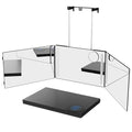 Bluelilly Co. 3-Way LED Mirror for Hair Styling & Makeup - Black