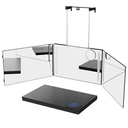 Bluelilly Co. 3-Way LED Mirror for Hair Styling & Makeup - Black
