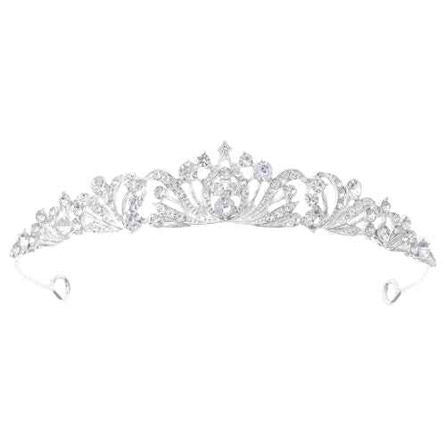 Silver Tiara Crown for Women Wedding Tiaras for Bride Princess Crowns and Tiaras for Girl Rhinestone Crowns for Birthday Halloween Cosplay Christmas Party Prom Gifts