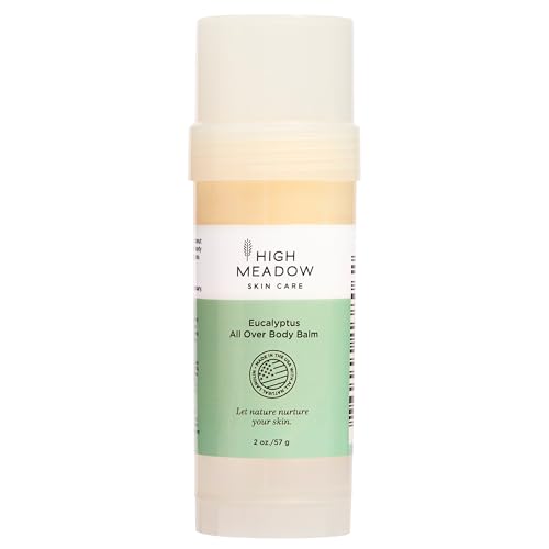 High Meadow Eucalyptus All Over Body Balm Stick - 2 oz | Deep Moisturizing Lanolin, Coconut Oil & Cocoa Butter Blend | Hydrates Dry Skin Naturally | Portable, Non-Greasy & Refreshing