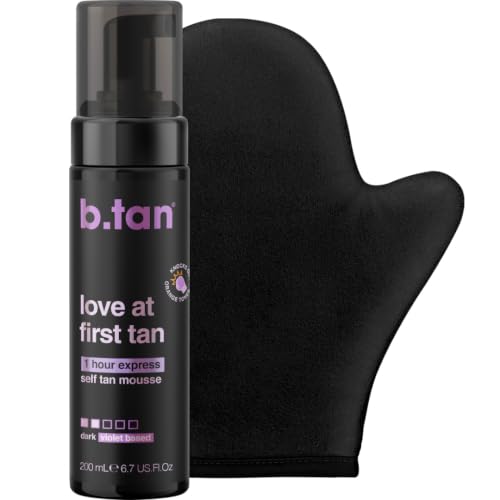 B.TAN Violet Self Tanner Kit - Dark Mousse with Mitt