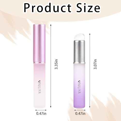2PCS Silicone Lip Brushes, Lip Applicator, Makeup Brush for Concealer, With Gradient Color Handle£¨Pink + Purple£©