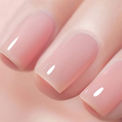 Vishine Transparent Jelly Gel Nail Polish Set Pink Nude Milky White Skin Colors Soak Off UV LED Gel Nail Polish Sheer Gel Nail Varnish UV Gel Varnish Nail Art 8ml