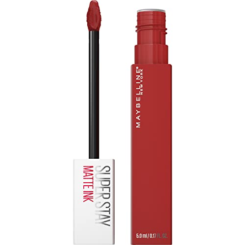 Maybelline Super Stay Matte Ink Liquid Lipstick Makeup, Long Lasting High Impact Color, Up to 16H Wear, Hustler, Red Brown, 1 Count