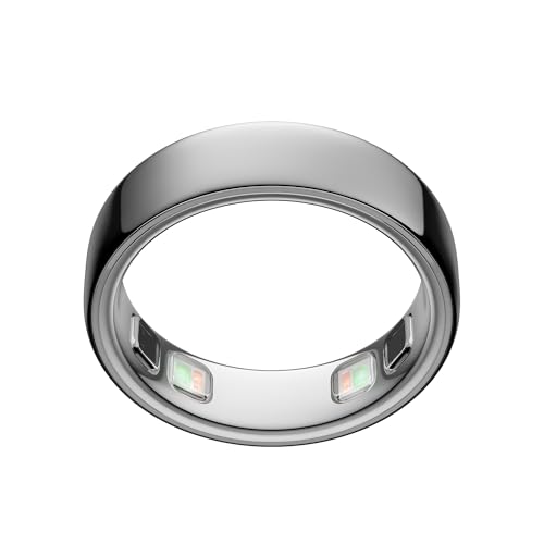Oura Ring 5 Smart Wearable - Silver, Size 8 - Sleep & Fitness Tracker