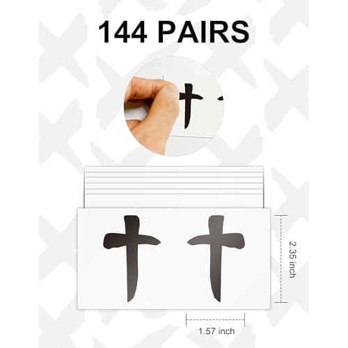 144Pairs Eye Black Stickers, Sports Face Eyeblack Sticker for Baseball Football Softball Themed Party Birthday Party Supplies