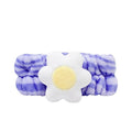 The Cr?me Shop 3D Teddy Headyband¢â - Plush SPA Headband with Stretchy Elastic Band for Comfortable Fit - Ideal for Hair Control during Beauty and Skincare Routines (Flower Power)