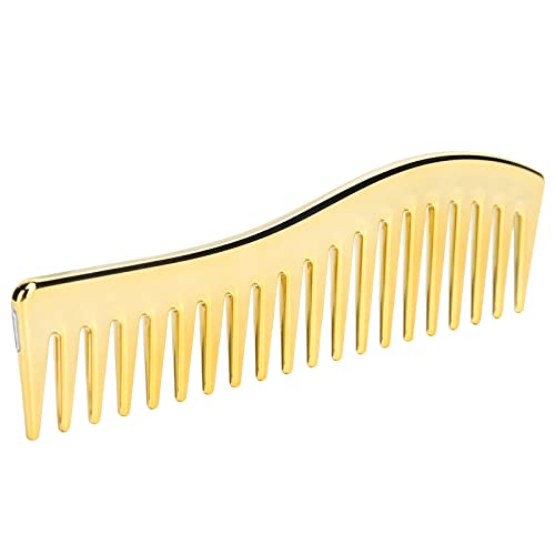 Wide Tooth Combs, No Handle Hair Detangling Comb Large Salon Shampoo Comb for Men Women (Gold)