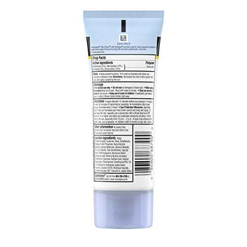 Neutrogena Ultra Sheer Dry-Touch Sunscreen Lotion, Broad Spectrum SPF 55 UVA/UVB Protection, Light, Water Resistant, Non-Comedogenic & Non-Greasy, Travel Size, 3 fl. Oz