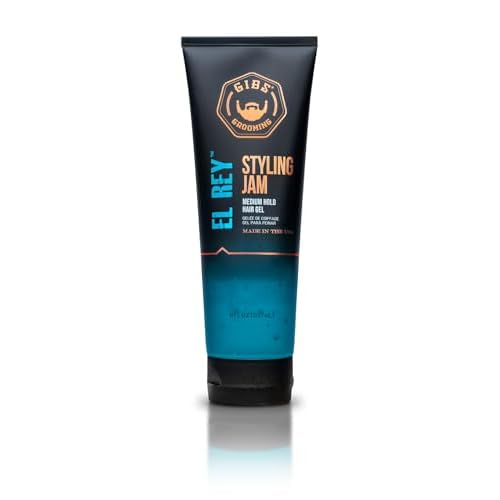 GIBS Grooming El Rey Styling Jam for Men, Medium Hold Hair Gel