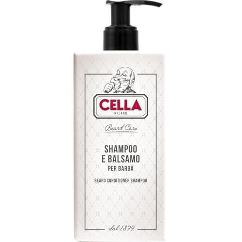 Cella Milano, 2?in?1 Beard Shampoo & Conditioner, 200?ml ? Sulfate?Free Beard Cleanser ? Gentle, Hydrating Formula from Italy