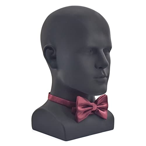 Male Mannequin Head 34cm Matte Black Display Stand