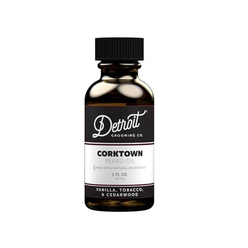 Detroit Grooming Beard Oil | Hydrating & Nourishing Formula with Vitamin E ? Corktown Scent (1 oz)