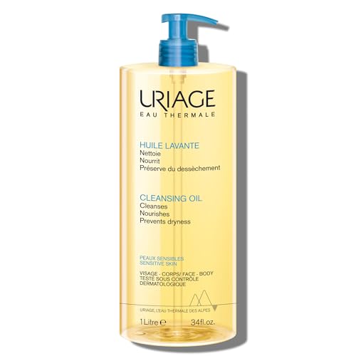 Uriage Cleansing Oil With Glycerin 25%, 2-In-1, Gently Cleanses & Moisturizes, Foaming Shower Oil For The Whole Family, Face & Body, Lovely Fragrance, Soap-Free, Physiological Ph, Sensitive Skin